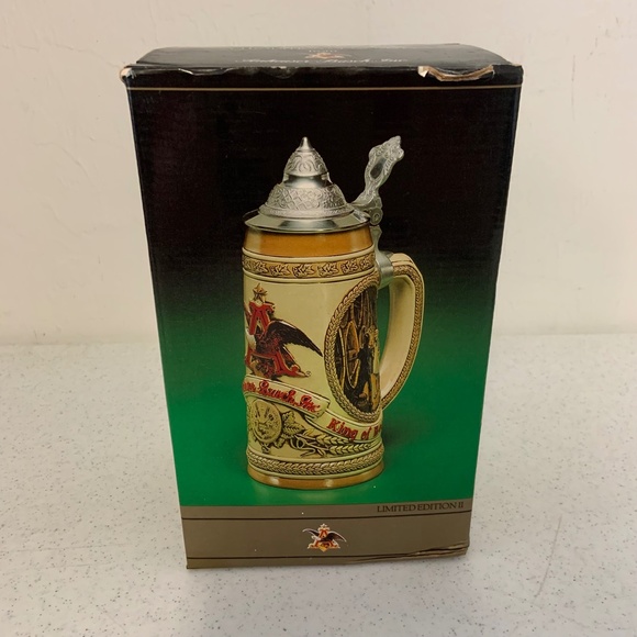 Vintage 1985 Anhueser Bush Limited Edition li Beer Stein in Box - Picture 1 of 8